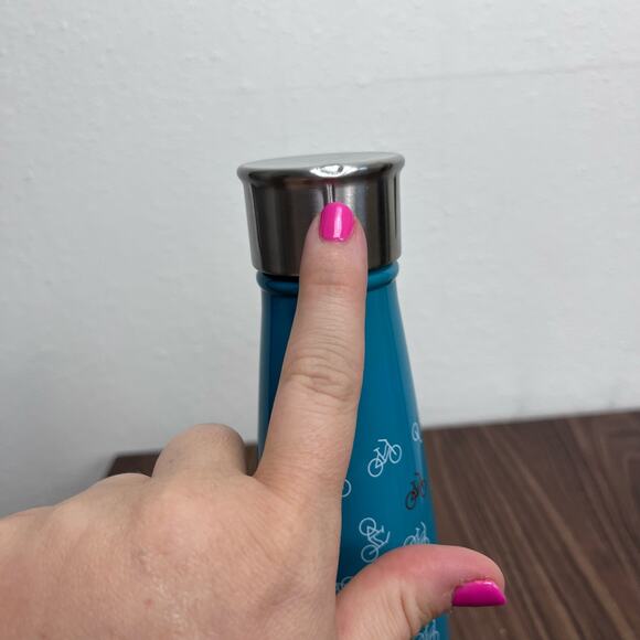 S'Well S'ip Blue Bicycle 15 OZ Reusable Water Bottle Stainless Steel - Picture 3 of 6